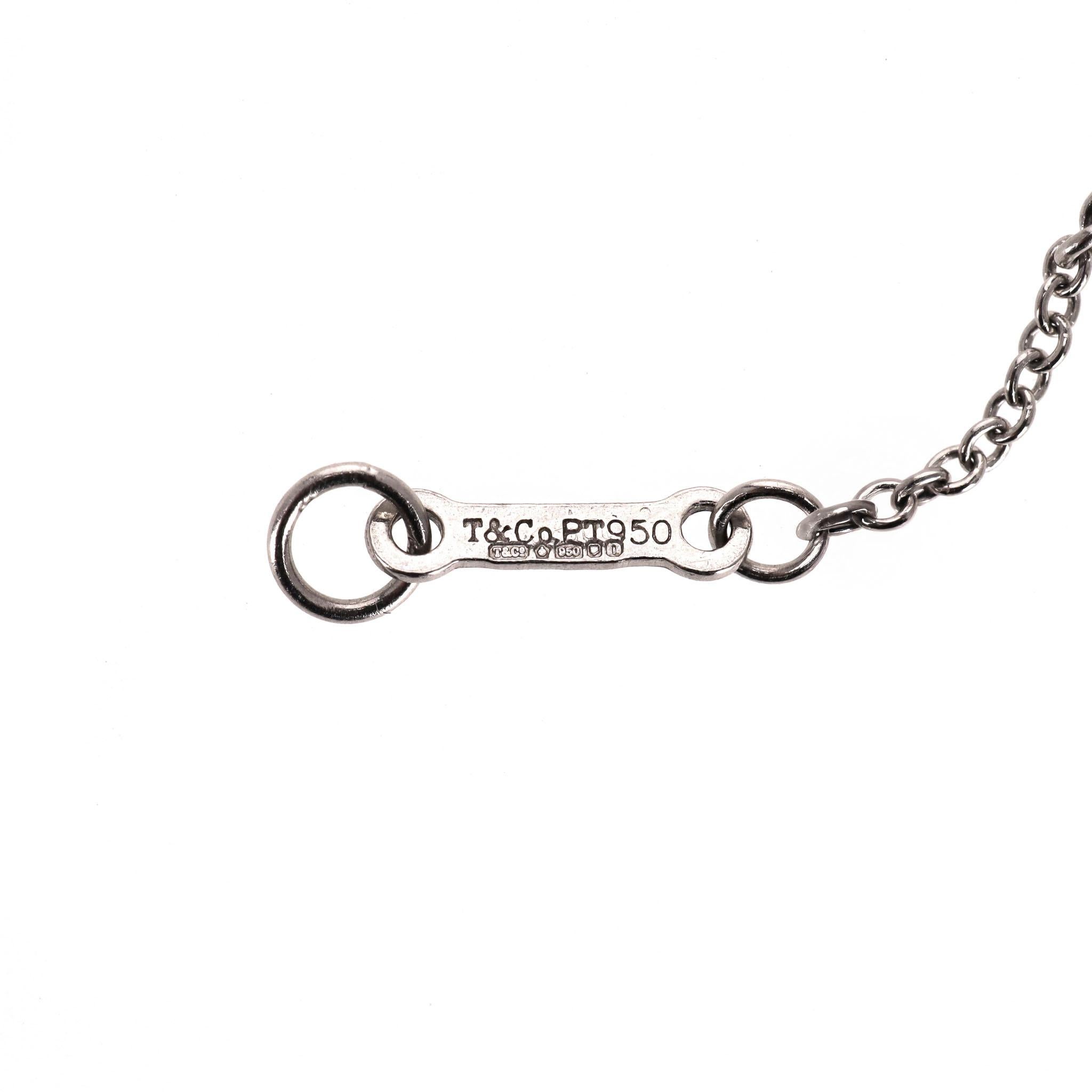 Tiffany & Co. Bracciale in platino con perle tahitiane e diamanti di Elsa Peretti In condizioni ottime in vendita a London, GB