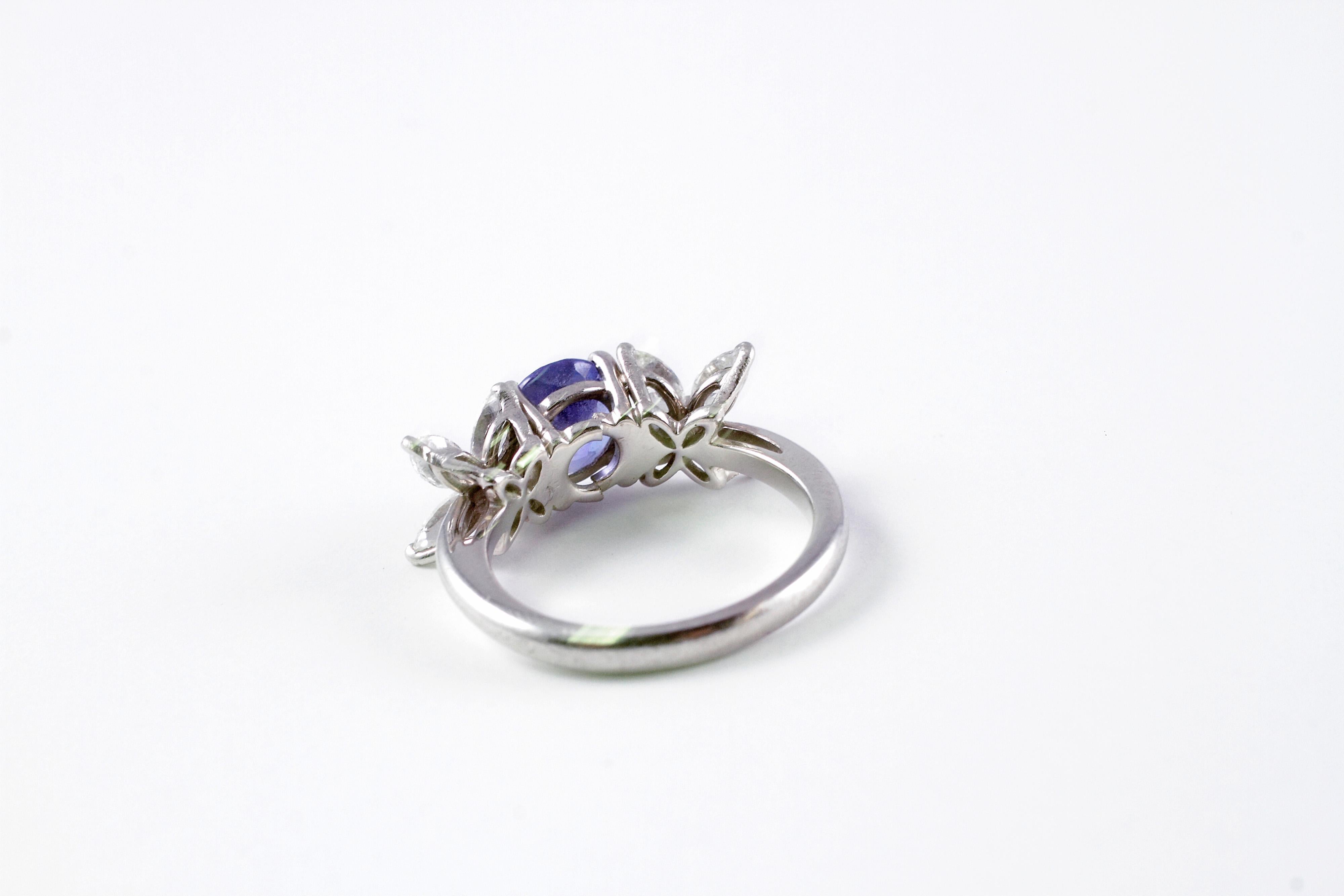 Women's Tiffany & Co. Platinum Tanzanite Diamond Ring from the 
