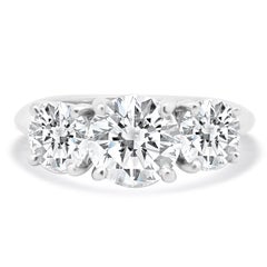 Tiffany & Co. Platinum Three Diamond Engagement Ring