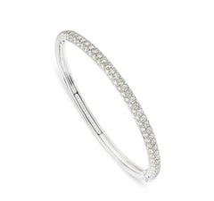 Tiffany & Co. Platinum Three Row Diamond Bangle 2.30ct TDW