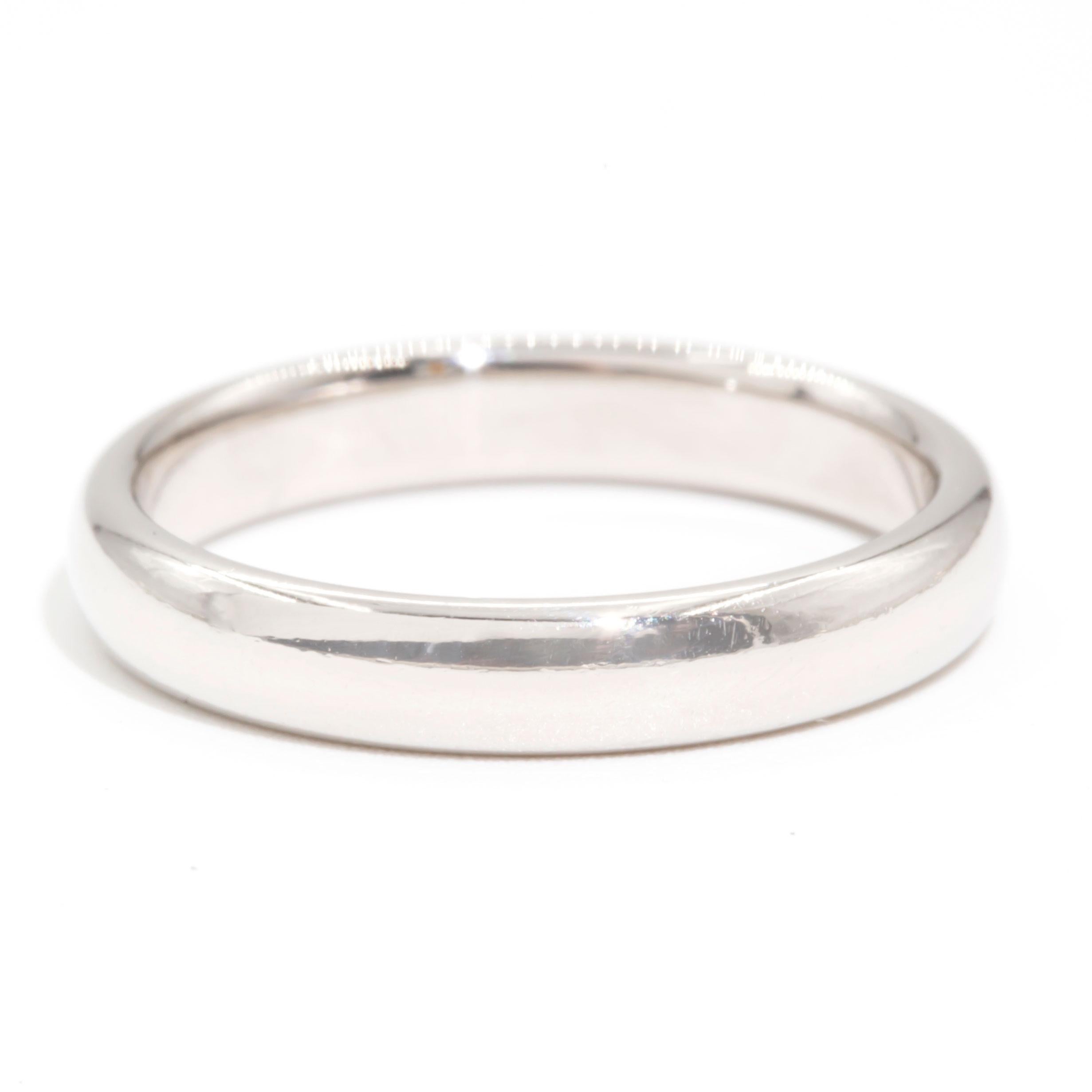 Women's or Men's Tiffany & Co. Platinum Tiffany Classic Wedding Band Ring