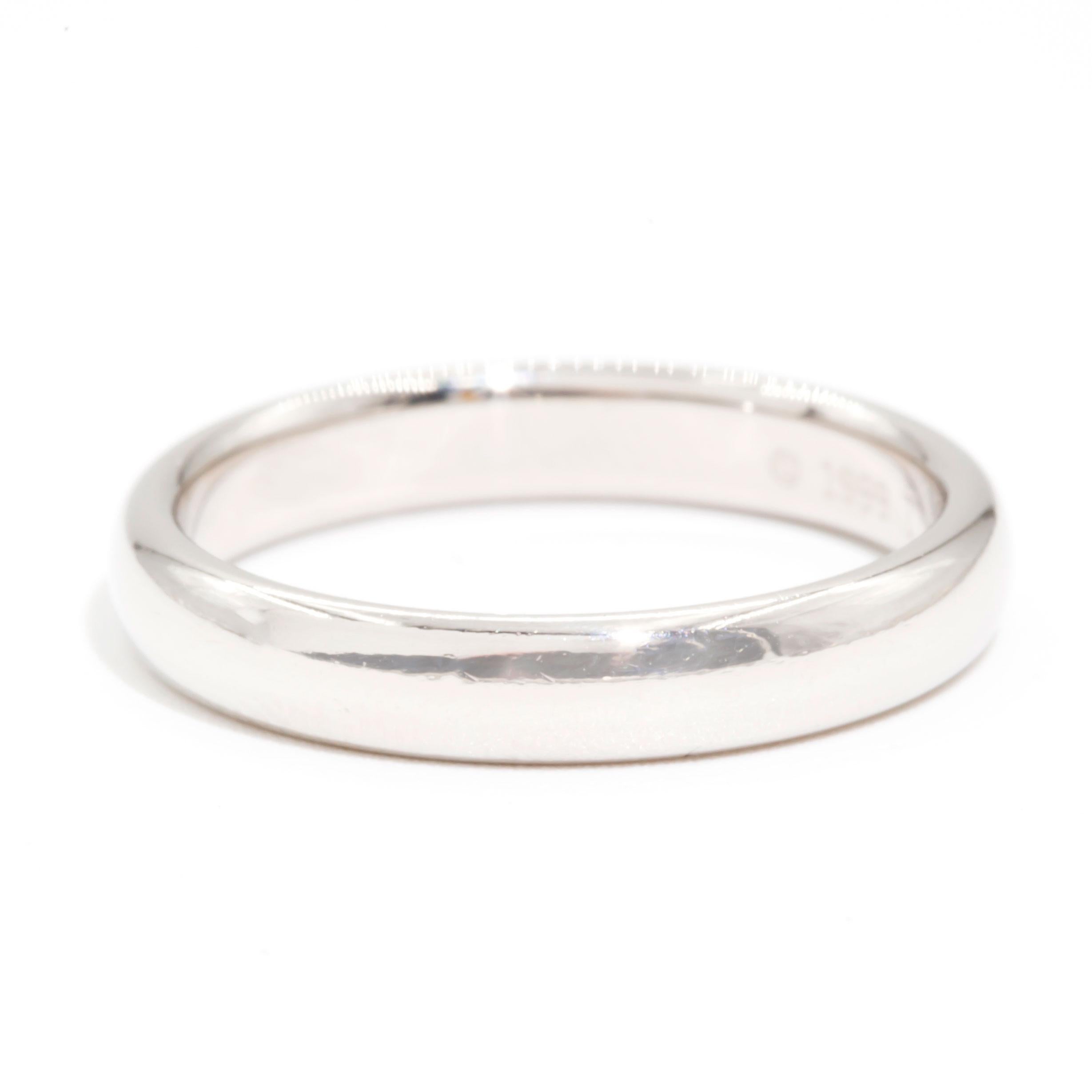 Tiffany & Co. Platinum Tiffany Classic Wedding Band Ring 2