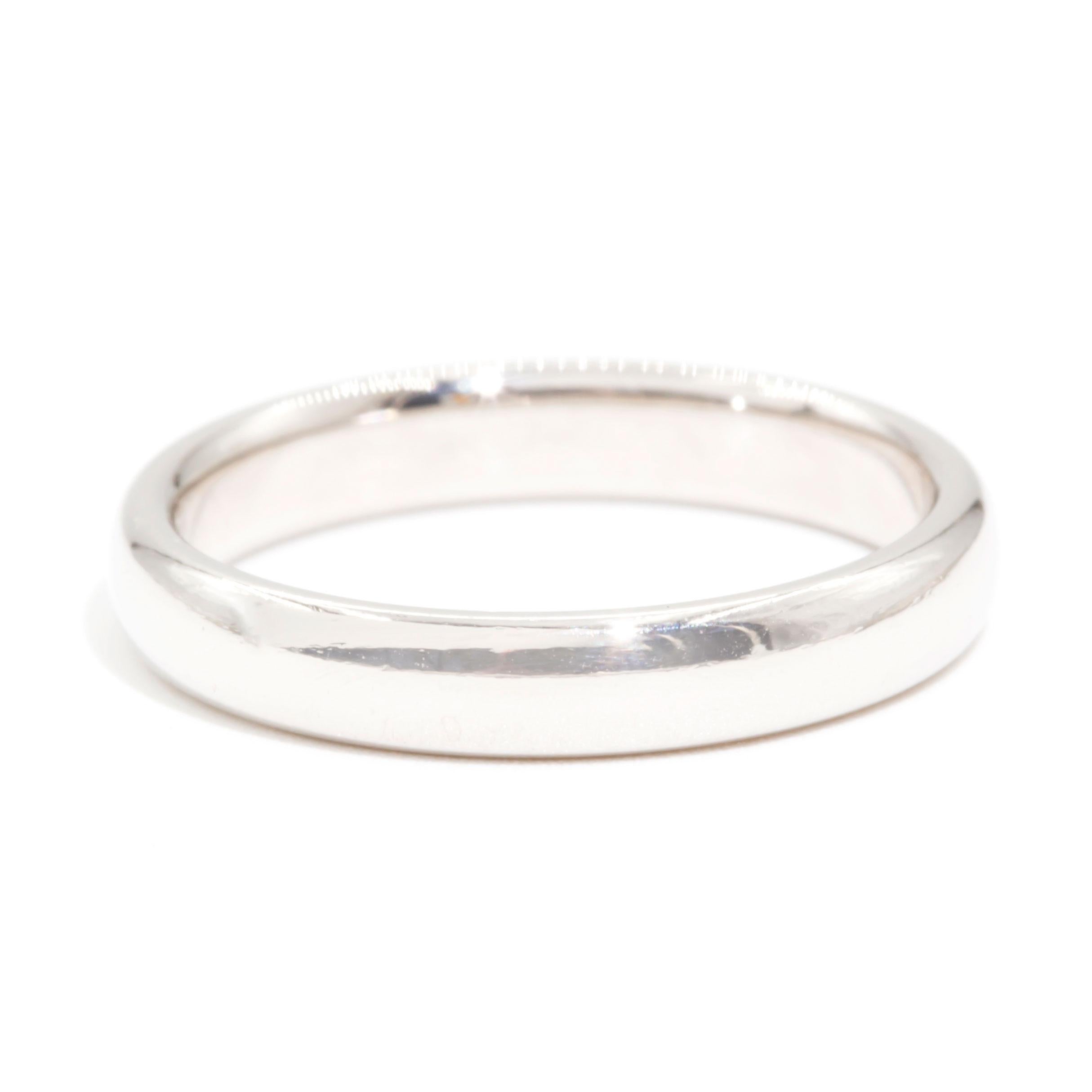 Tiffany & Co. Platinum Tiffany Classic Wedding Band Ring 3