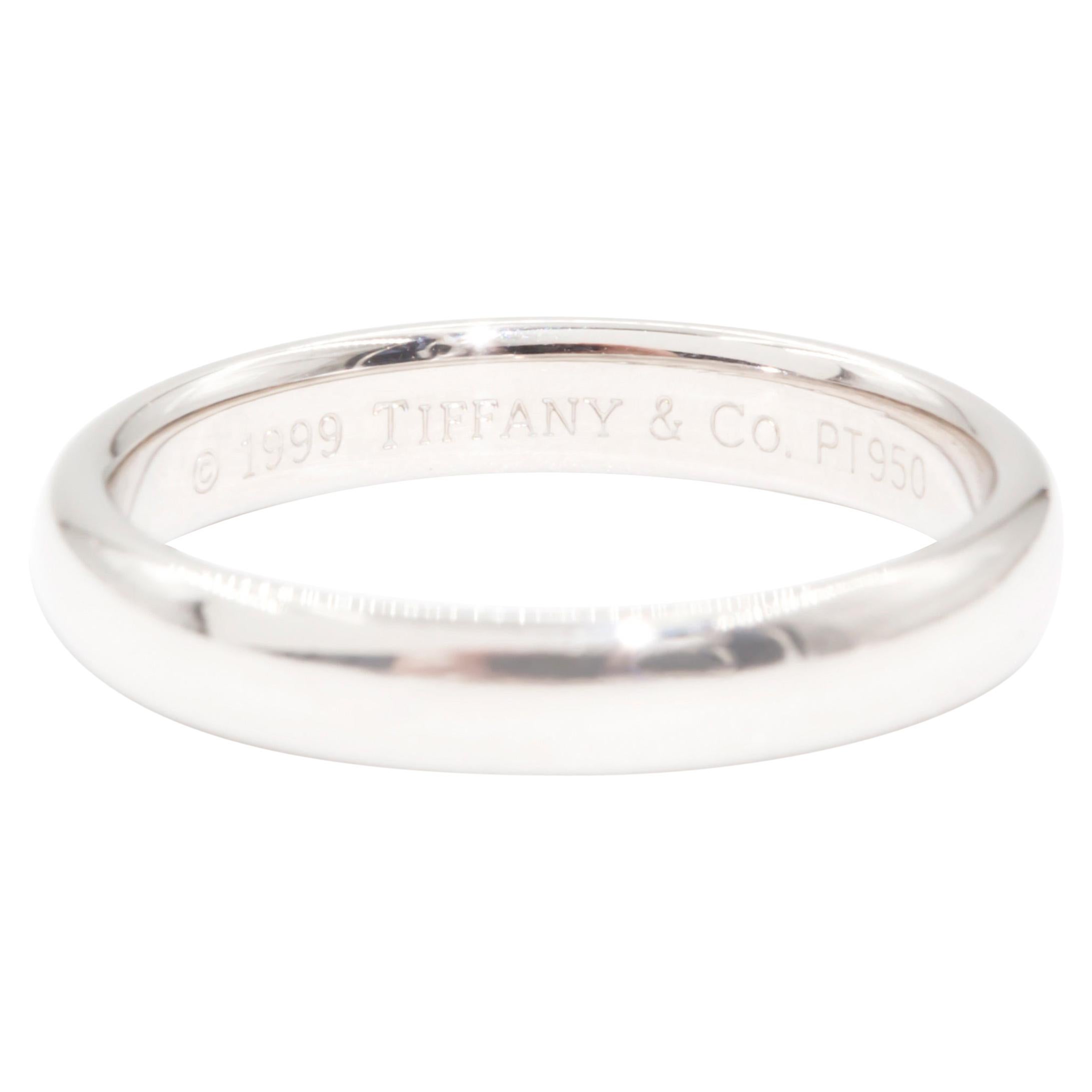 Tiffany & Co. Platinum Tiffany Classic Wedding Band Ring