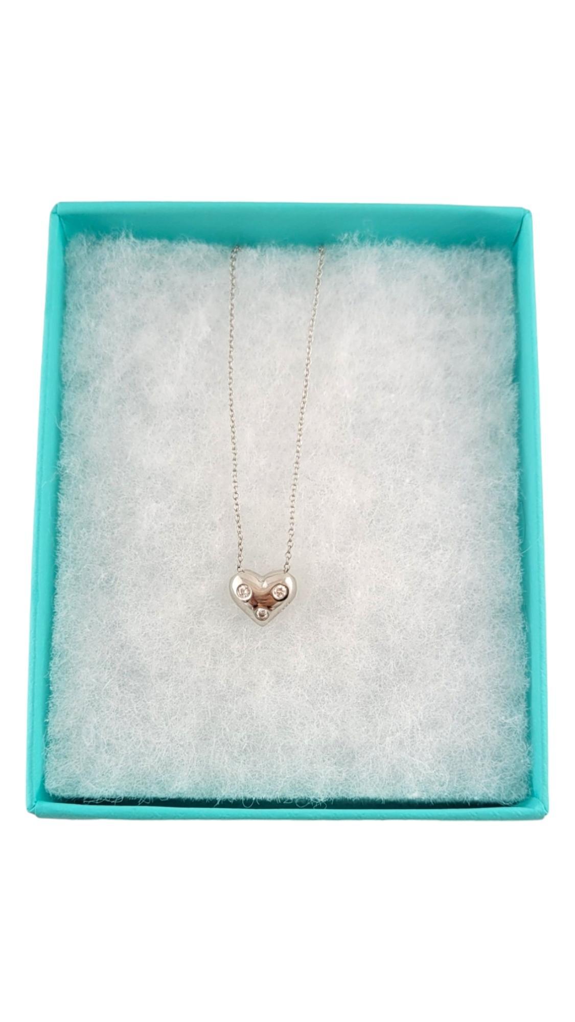 Tiffany & Co Platinum Tiffany Diamond Etoile Heart Necklace #18136 5