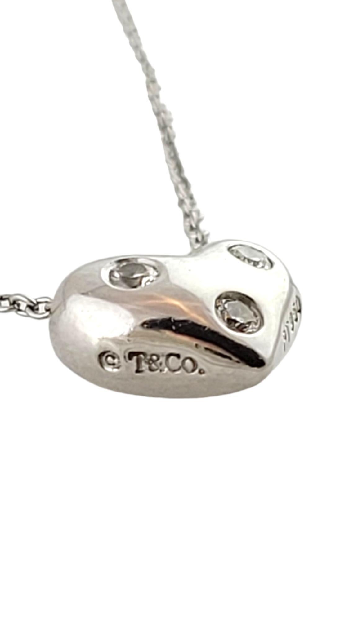 Brilliant Cut Tiffany & Co Platinum Tiffany Diamond Etoile Heart Necklace #18136