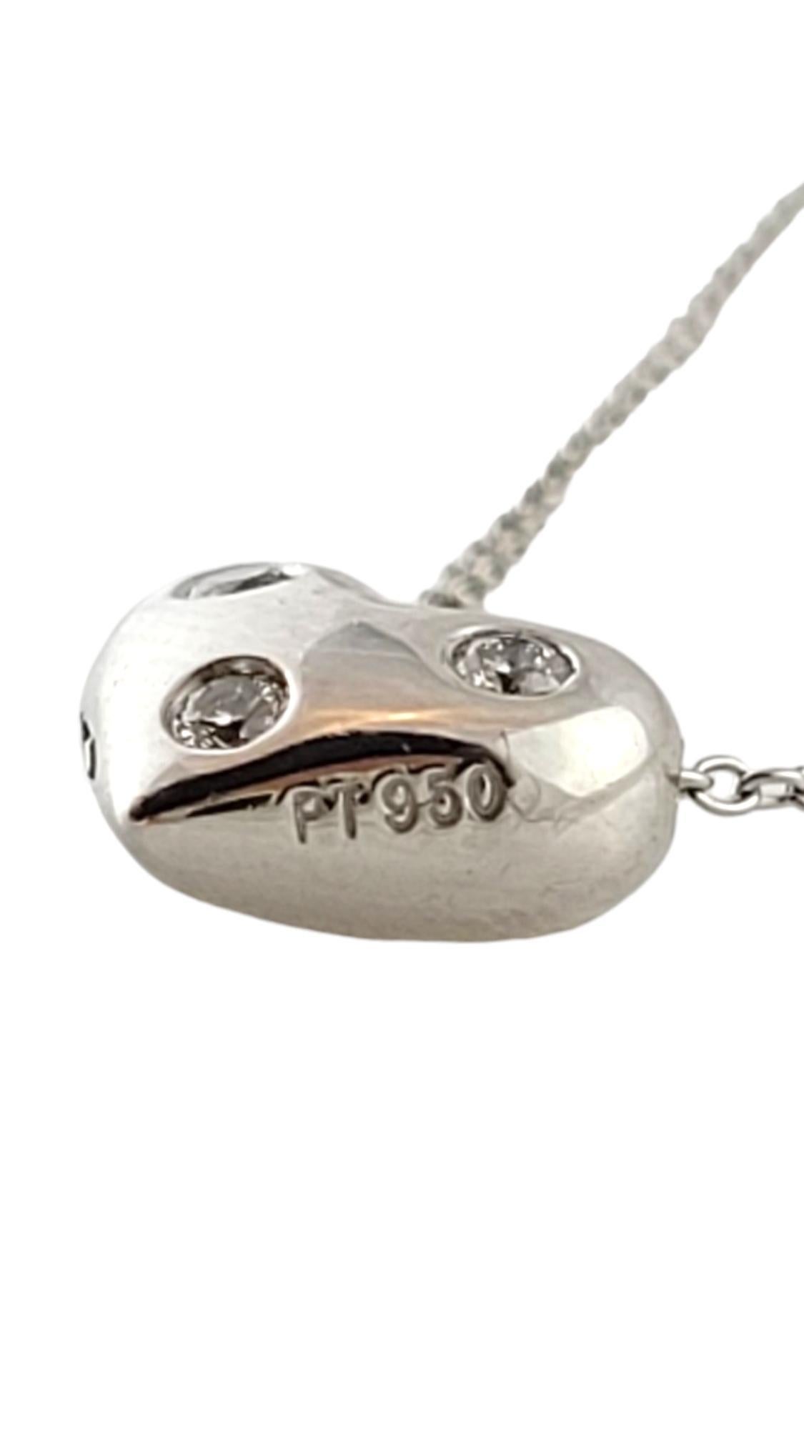 Tiffany & Co Platinum Tiffany Diamond Etoile Heart Necklace #18136 In Good Condition In Washington Depot, CT