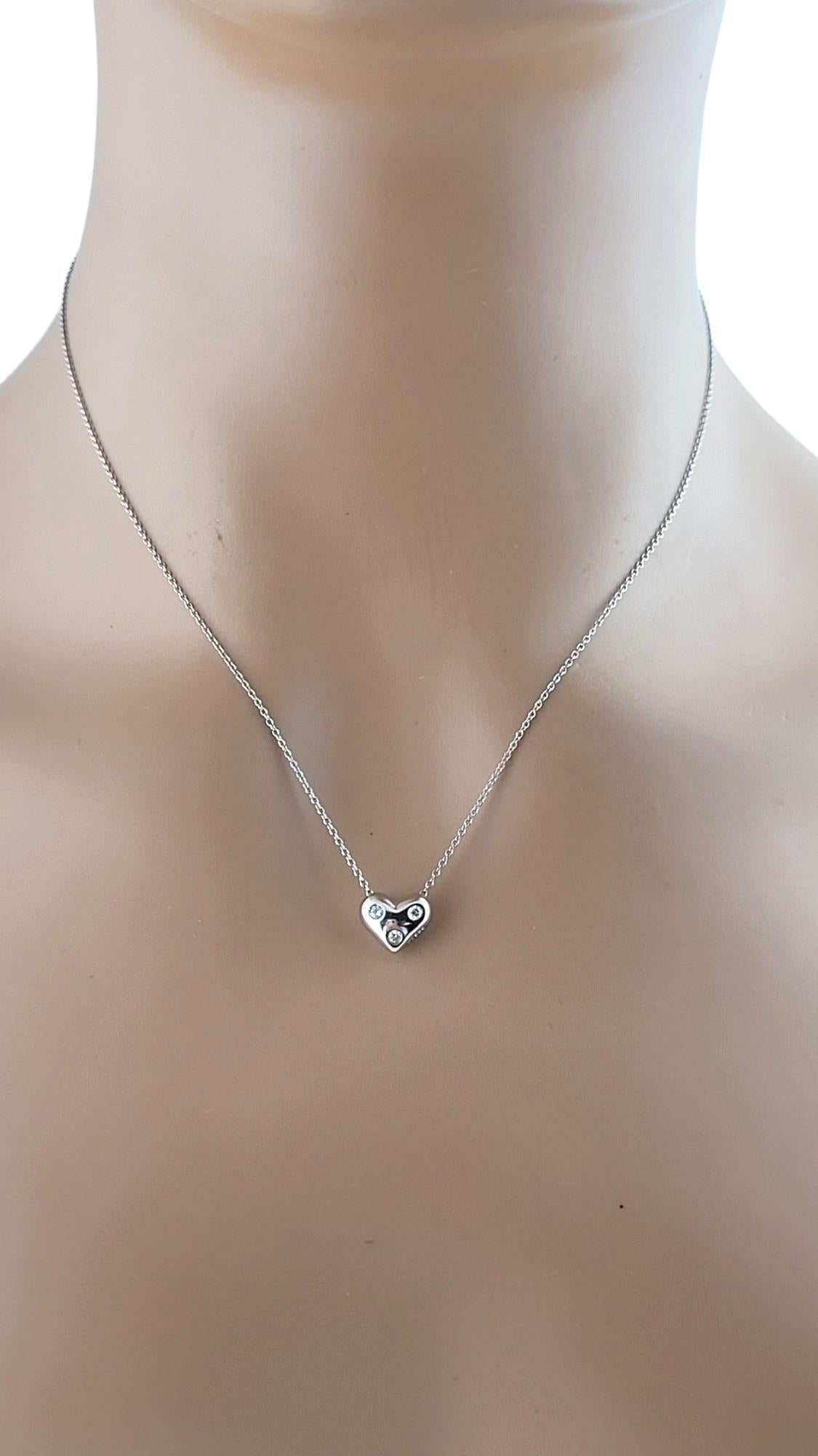 Tiffany & Co Platinum Tiffany Diamond Etoile Heart Necklace #18136 3
