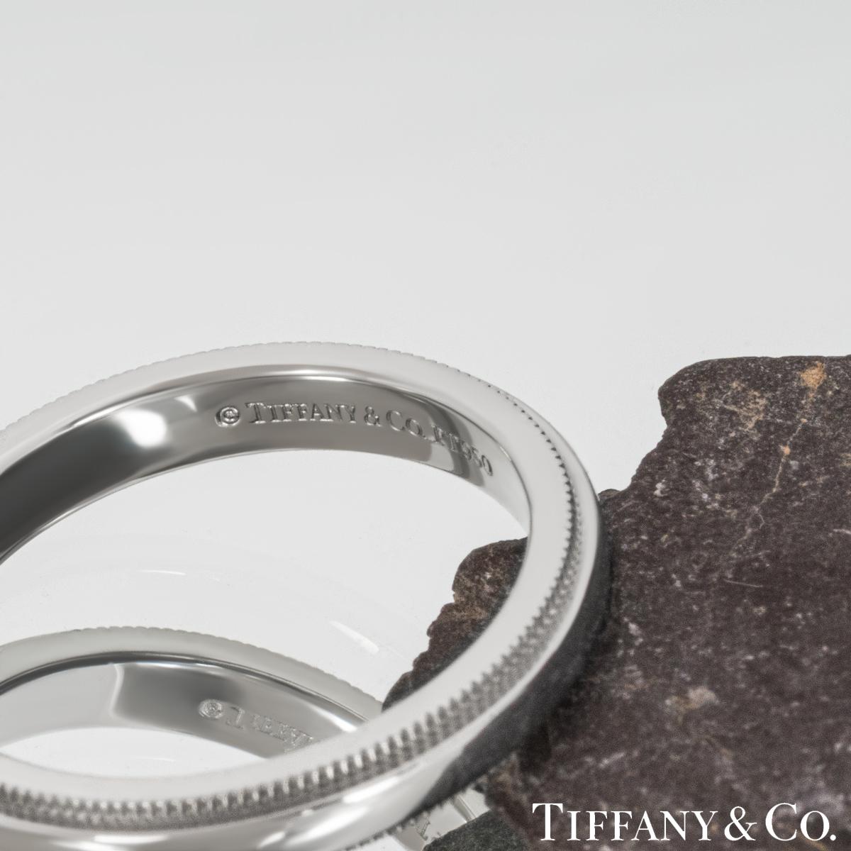 Women's or Men's Tiffany & Co. Platinum Tiffany Together 3mm Milgrain Ring