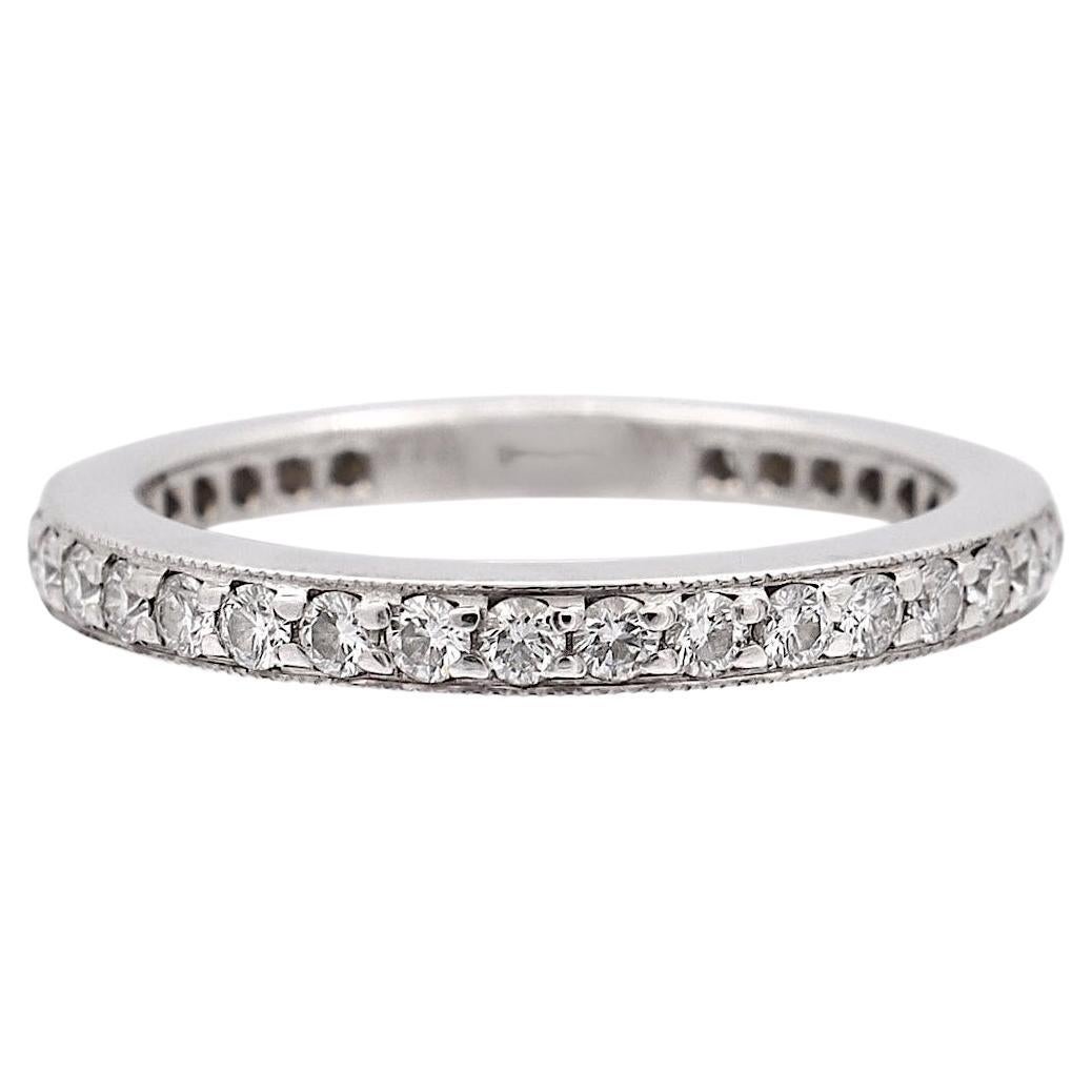 Tiffany & Co. Platinum Together Full Circle Diamond Band Ring .36 Size 4.5