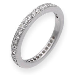 Tiffany & Co. Platinum Together Full Circle Diamond Band Ring .45 Size 5.5