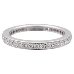 Tiffany & Co. Platinum Together Full Circle Diamond Band Ring .45 Size 5.5