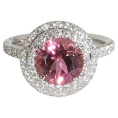 Tiffany & Co. Platinum Tourmaline and Diamond Soleste Ring