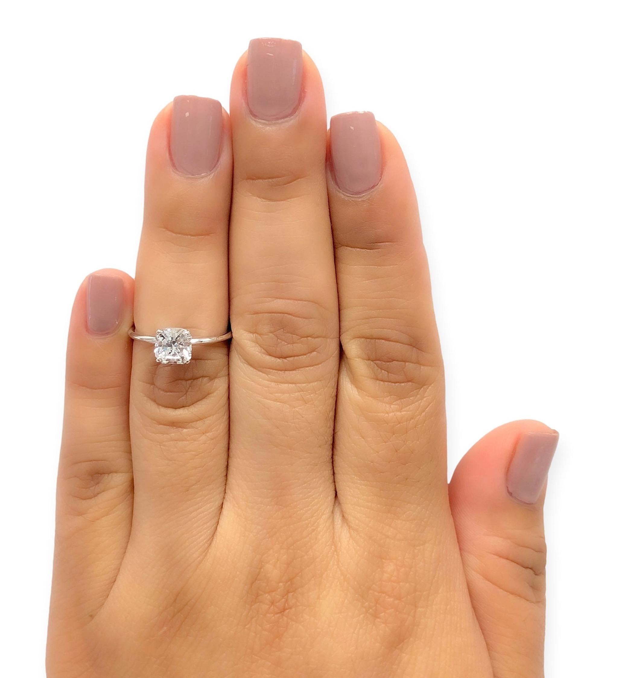 Tiffany & Co. Platinum True Cut Diamond Engagement Ring 1.04ct E VVS1 4