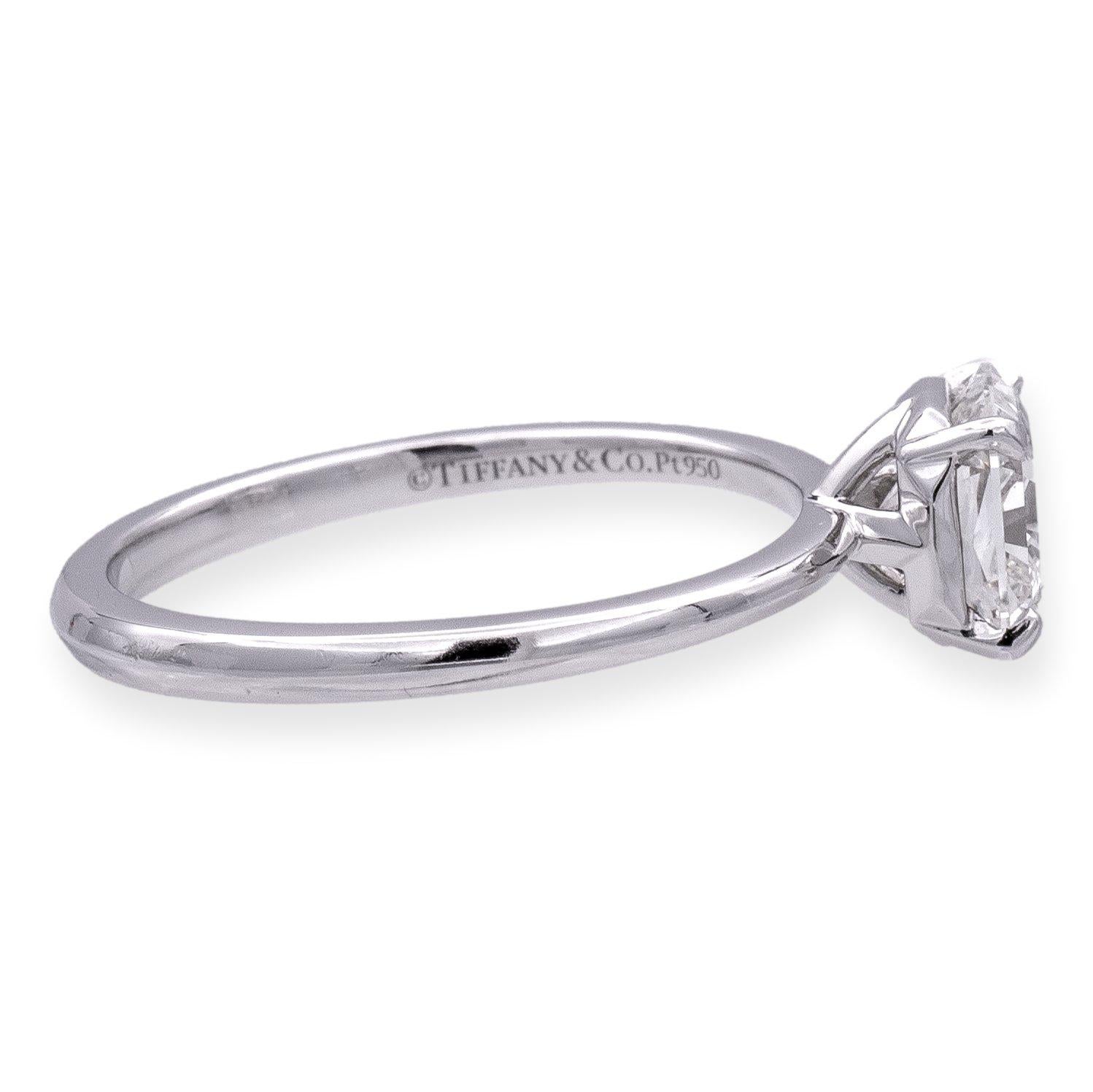 Tiffany & Co. Verlobungsring aus Platin mit True Cut-Diamant 1,04 Karat I VVS1 (Moderne)