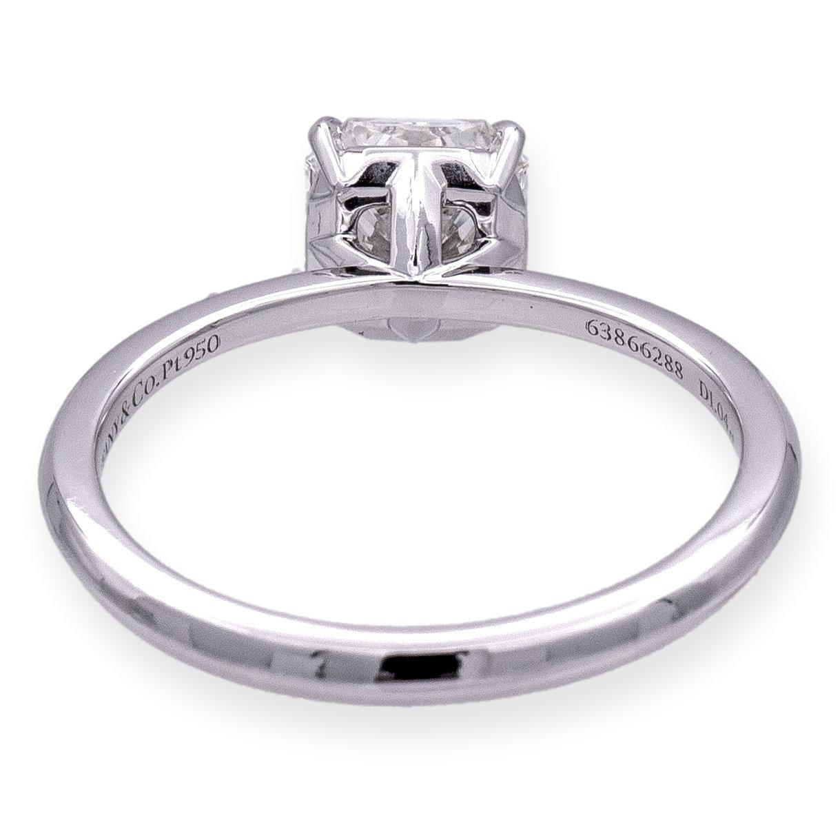 Tiffany & Co. Verlobungsring aus Platin mit True Cut-Diamant 1,04 Karat I VVS1 im Zustand „Hervorragend“ in New York, NY