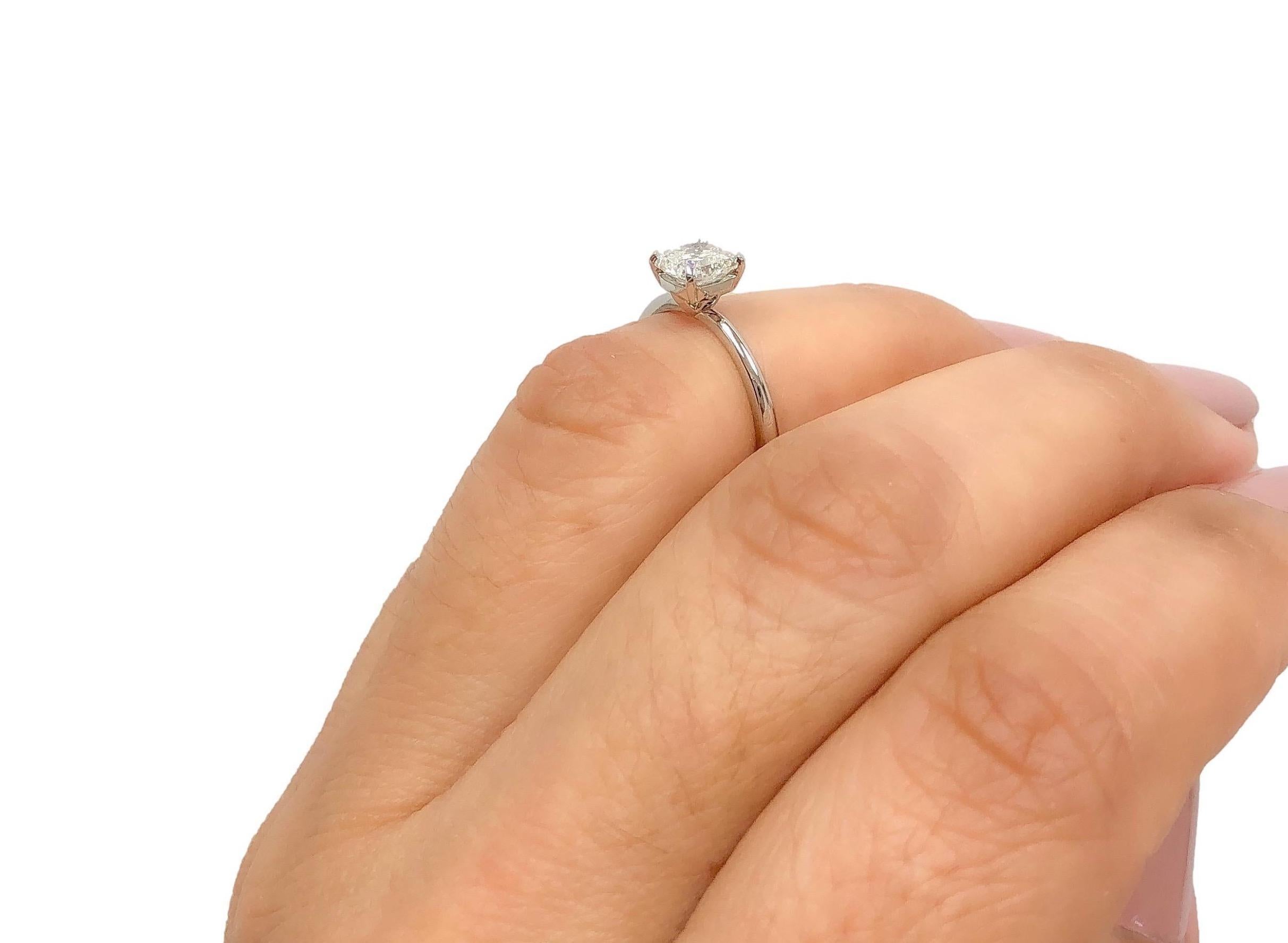 Women's Tiffany & Co. Platinum True Cut Diamond Engagement Ring .78ct IVS2 For Sale