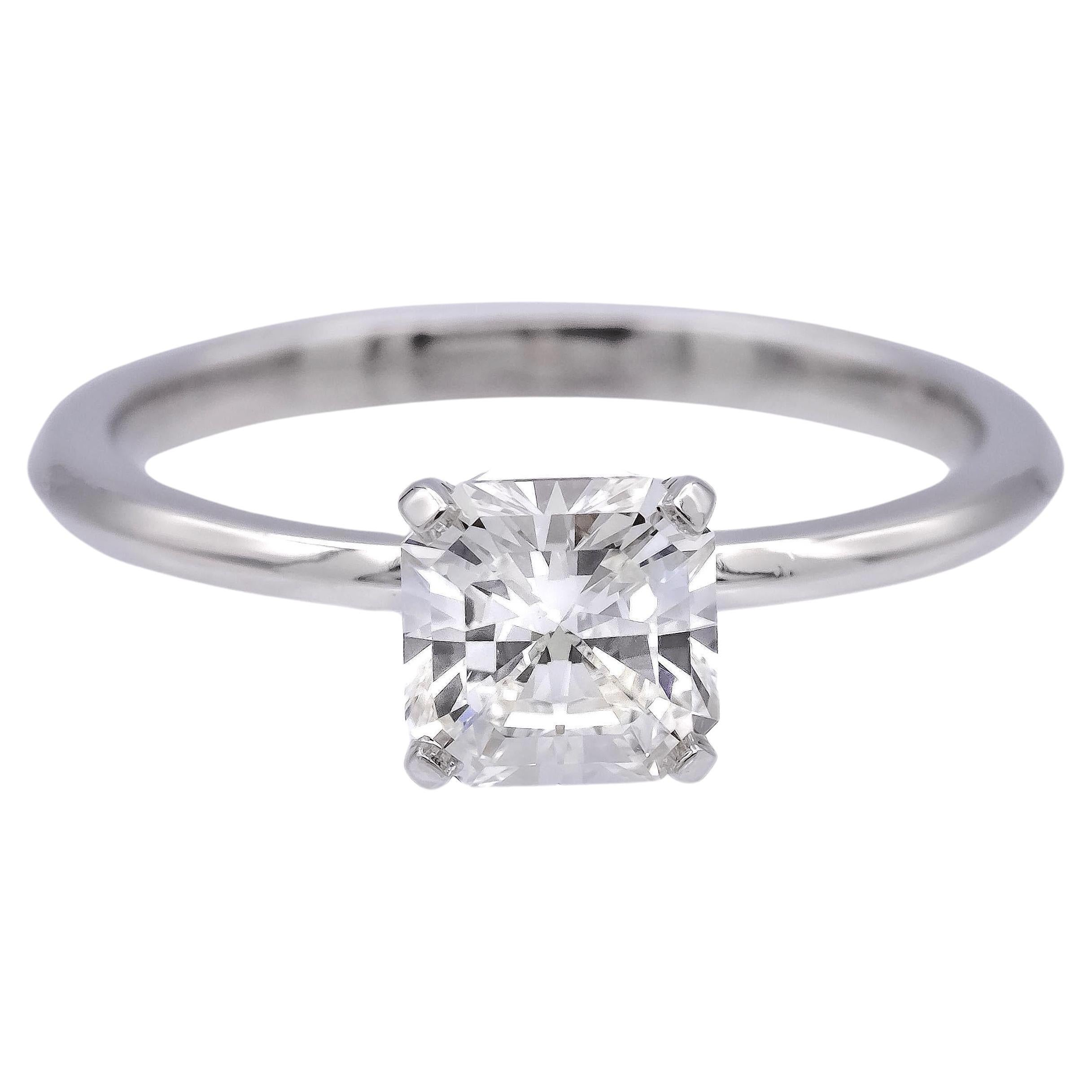 Tiffany & Co. Platinum True Cut Diamond Engagement Ring .78ct IVS2 For Sale