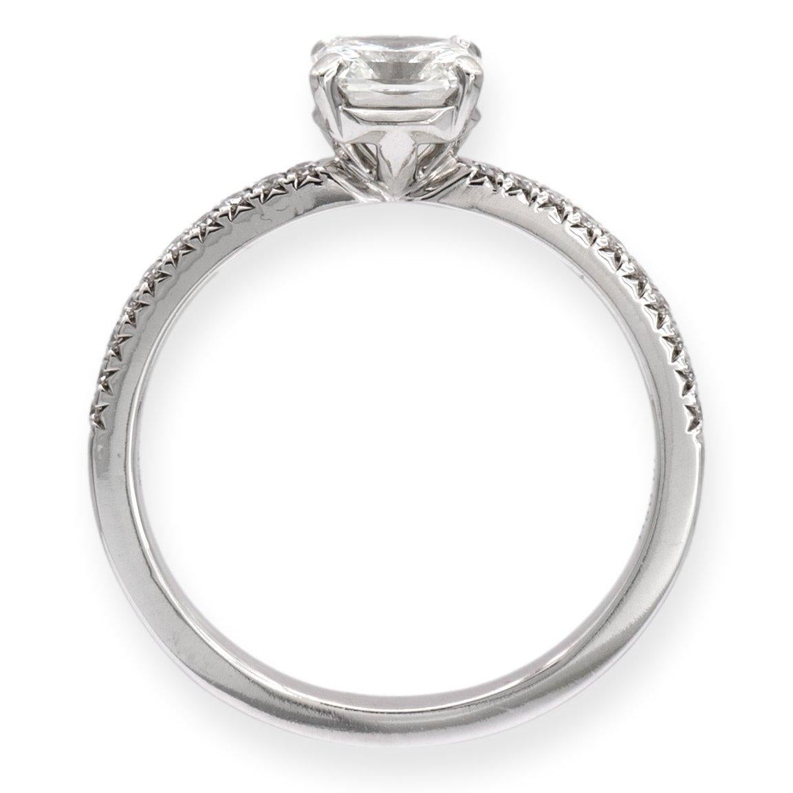 Modern Tiffany & Co. Platinum True Cut Diamond Engagement Ring .99 Carat Tw H VVS2