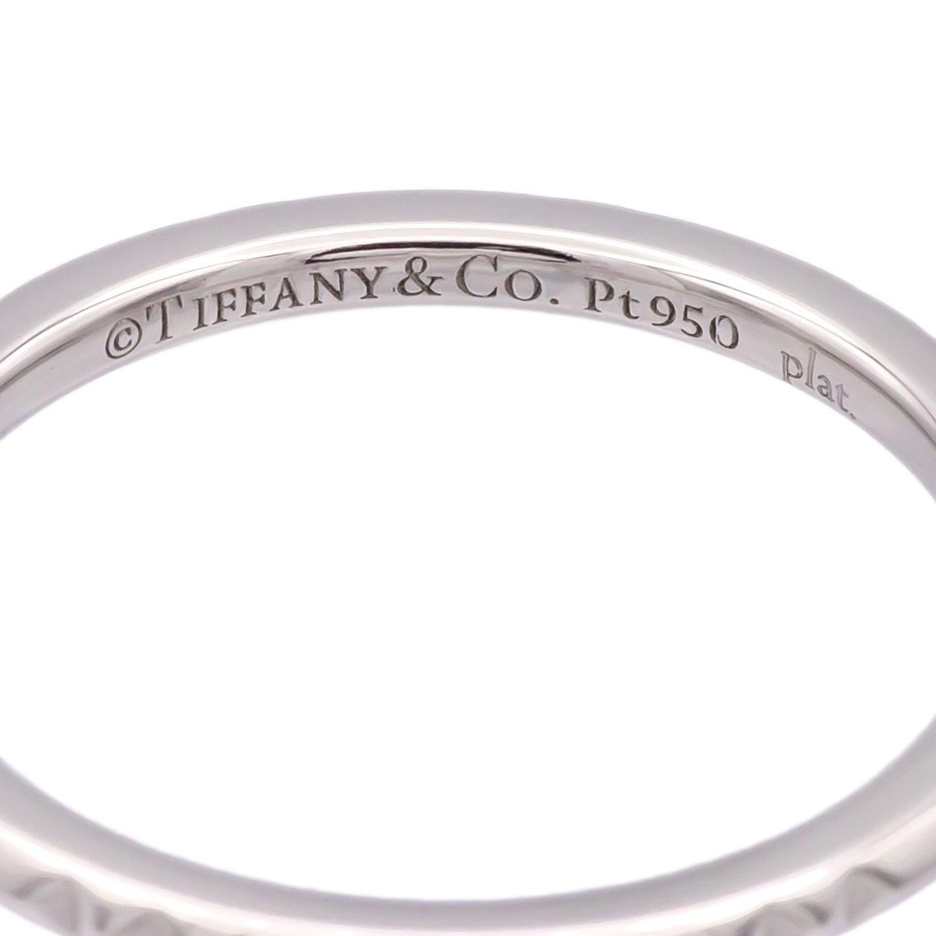 Contemporary Tiffany & Co. Platinum True Wedding Band Ring, 1.5mm, Size 6