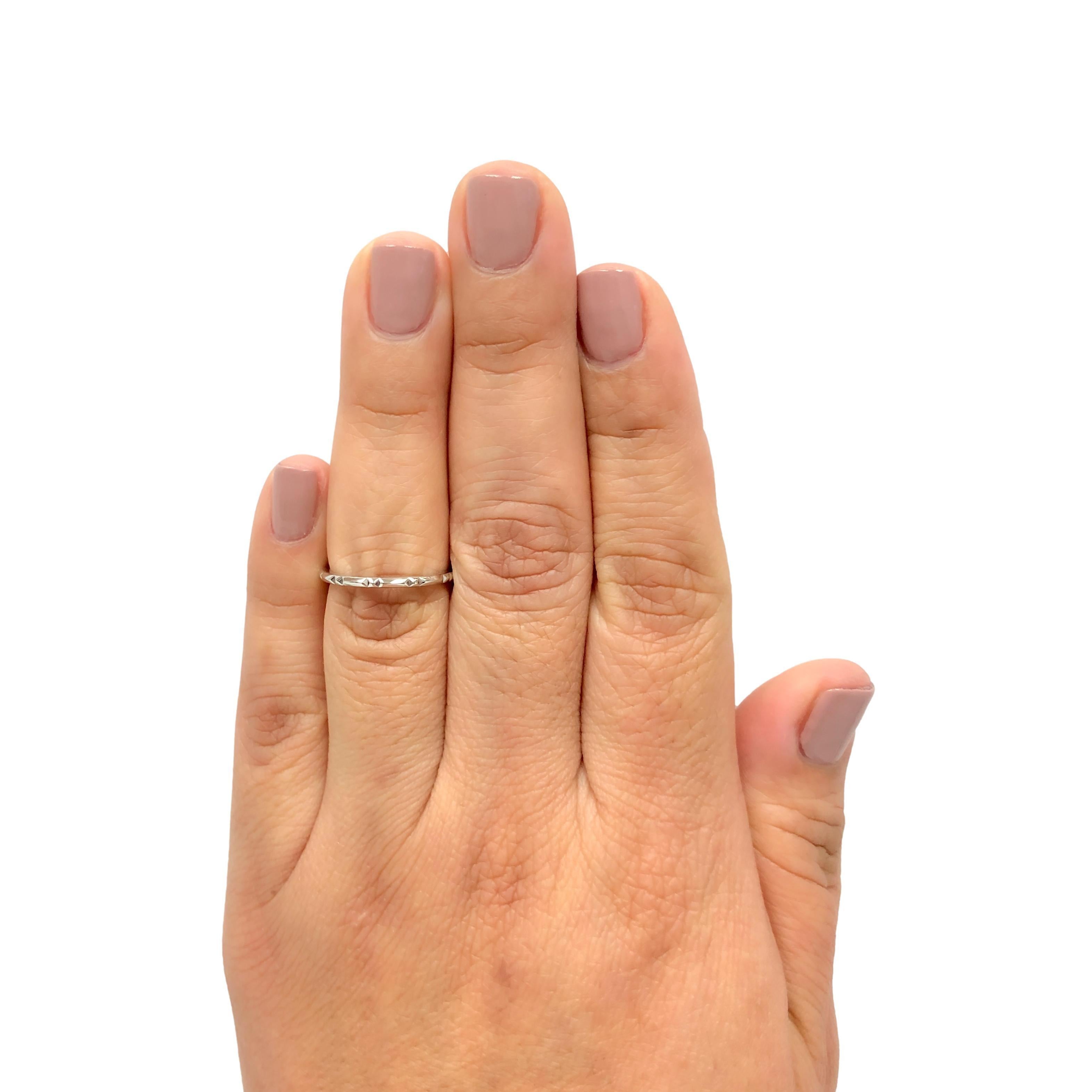 Tiffany & Co. Platinum True Wedding Band Ring, 1.5mm, Size 6 2