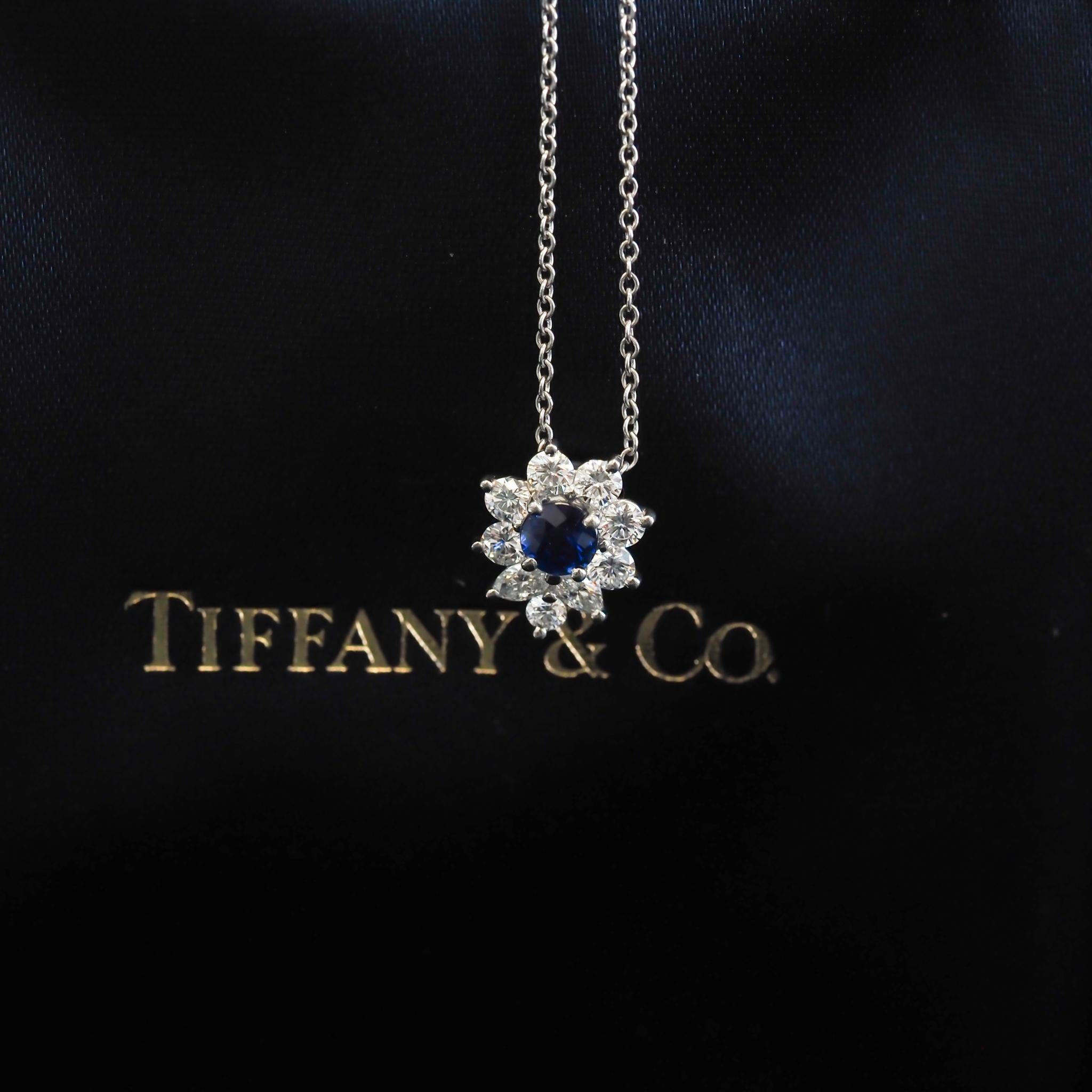 blue sapphire necklace tiffany