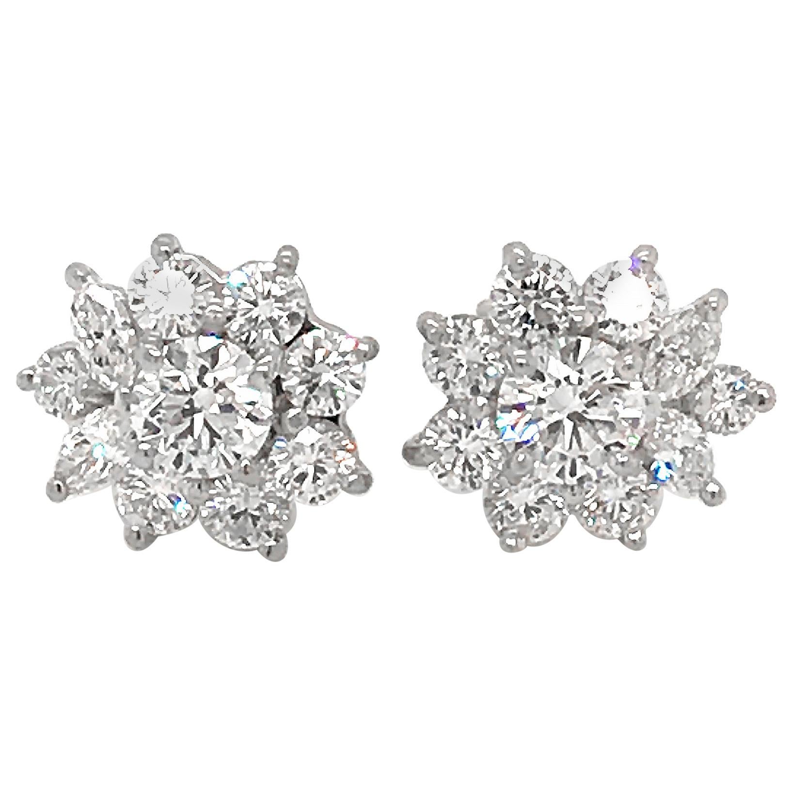 tiffany victoria cluster earrings