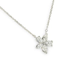 Tiffany & Co. Platinum Victoria Mixed Cluster Diamond Pendant 0.88ct 34939926