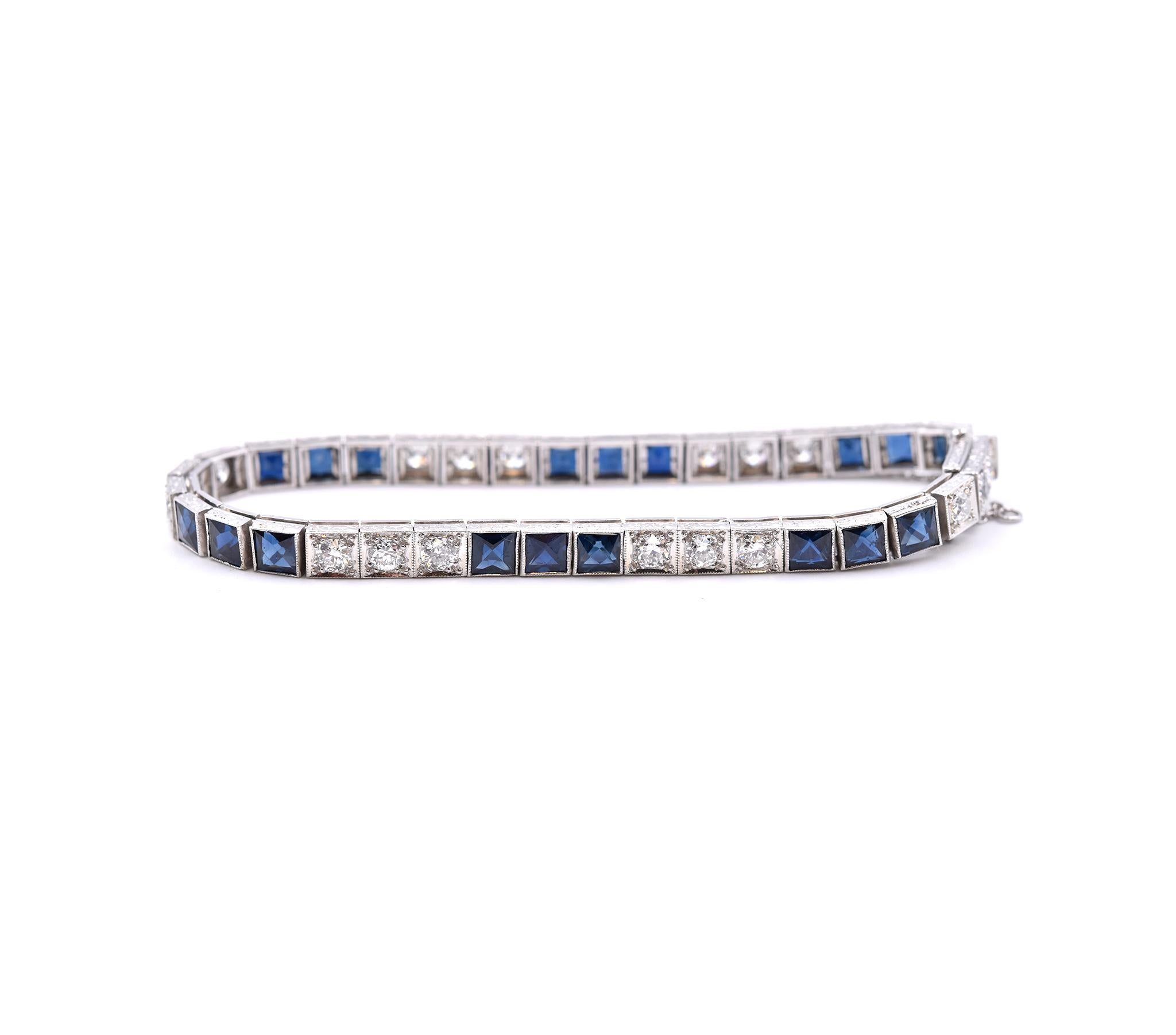 vintage sapphire tennis bracelet