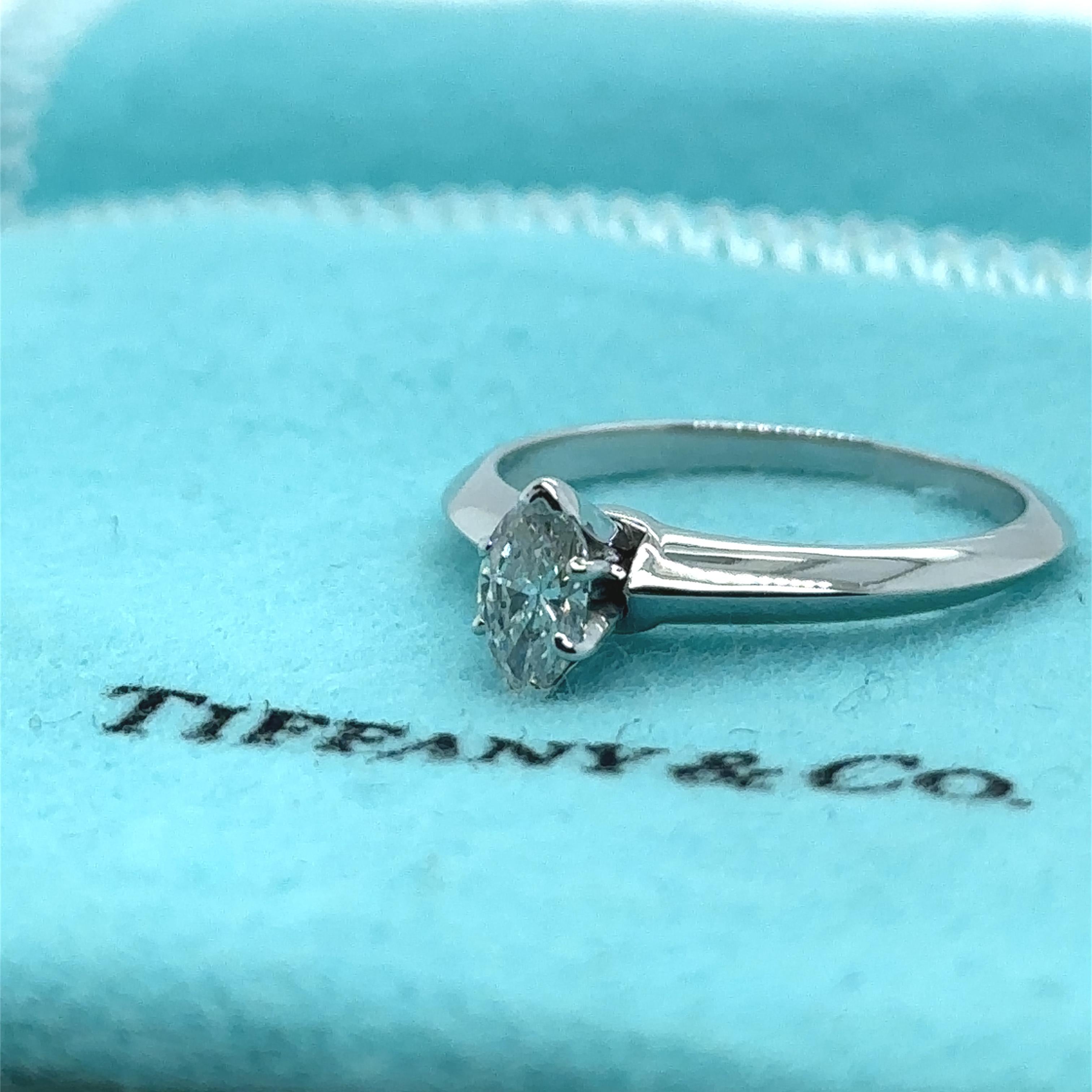 Tiffany and Co Platinum Vintage Diamond Ring 0.50ct For Sale at 1stDibs