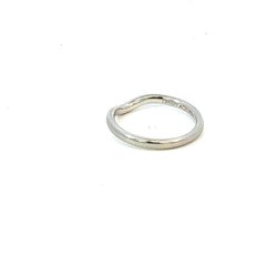 Tiffany & Co Platinum Wave Band Ring Size 7 By Elsa Peretti 2.2 mm Estate