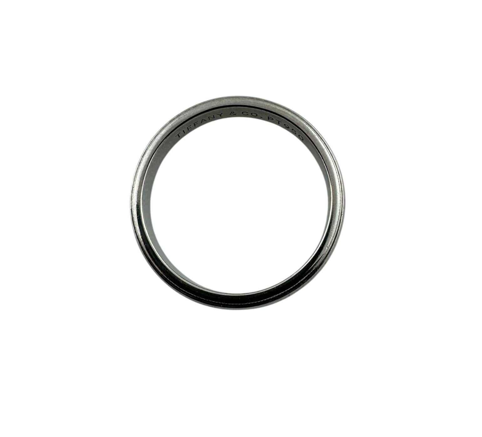 Tiffany & Co. Platin-Hochzeitsring aus Platin mit Milgrain-Rand Größe 10,25 #19700 1