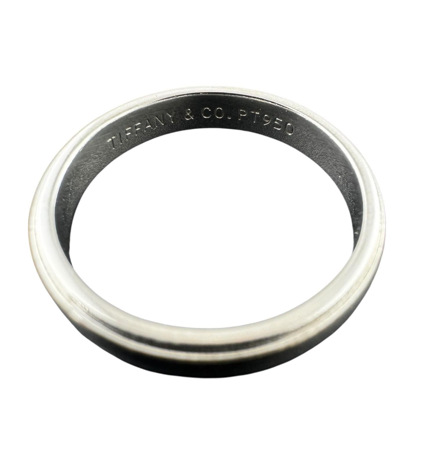 Tiffany & Co. Anneau de mariage en platine à grain de mil Taille 10.25 #22627 en vente 3