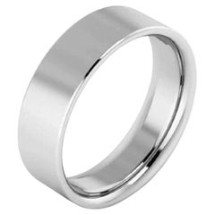 Tiffany & Co.  Platinum Wedding Band Ring  6 Mm Size 8.5