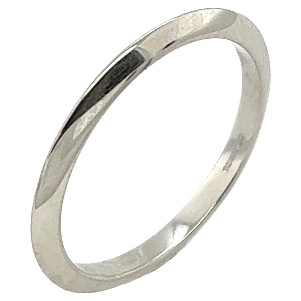 Tiffany & Co. Platinum Wedding Band Ring For Sale