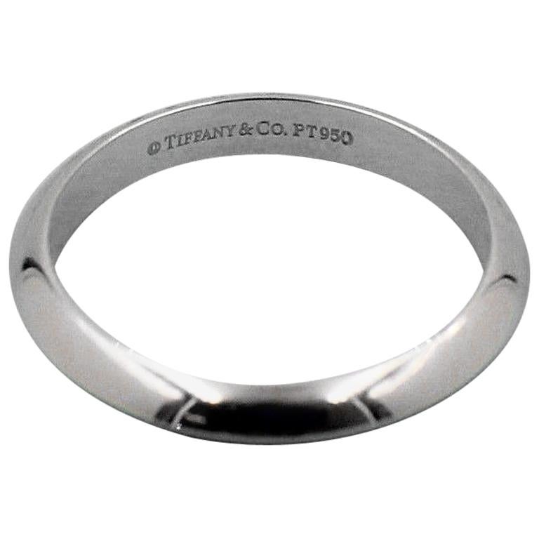 Tiffany and Co. Platinum Wedding Band Ring Knife Edge 2 at 1stDibs