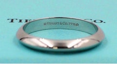 Tiffany & Co. Platinum Wedding Band Ring Knife Edge 3 mm