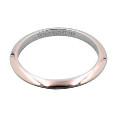 Tiffany & Co. Platinum Wedding Band Ring Knife Edge Design