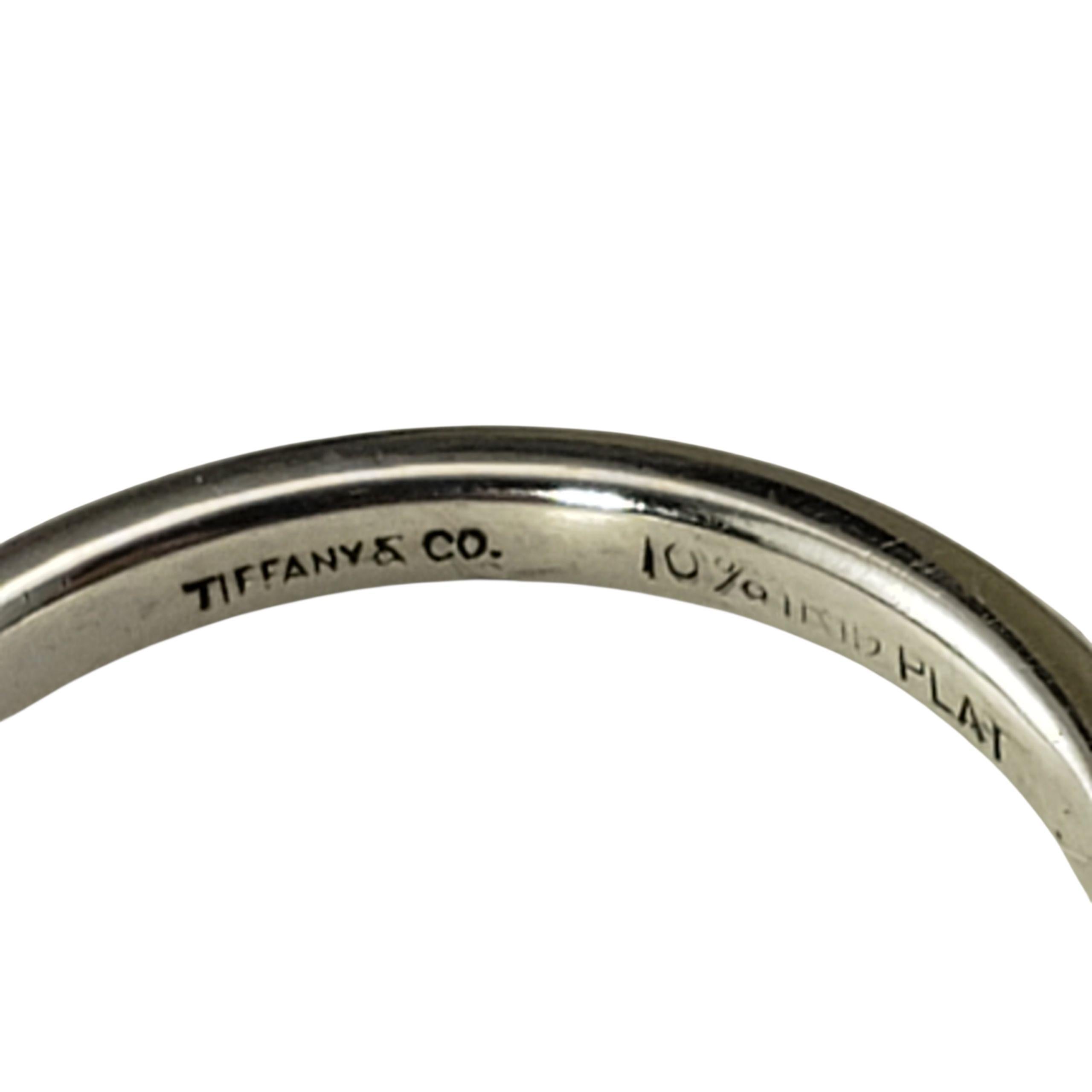 Tiffany & Co. Anneau de mariage en platine Taille 6 #23018 Pour femmes en vente