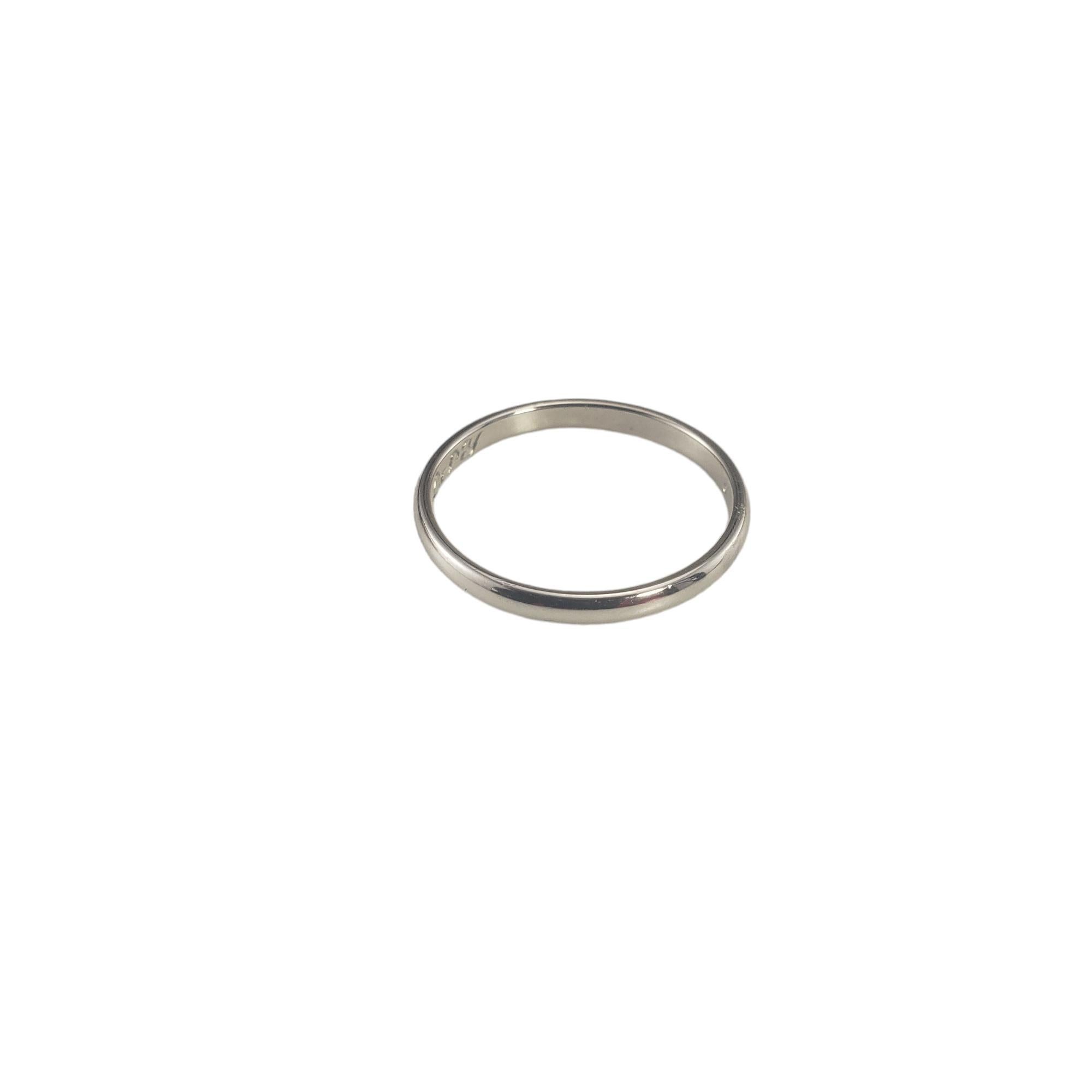Women's Tiffany & Co. Platinum Wedding Band Ring Size 7.5 #16810