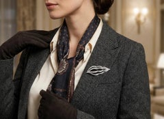 Tiffany & Co Platinum Whelk Shell Diamond Brooch 2.20ct F VS1 Rare Design