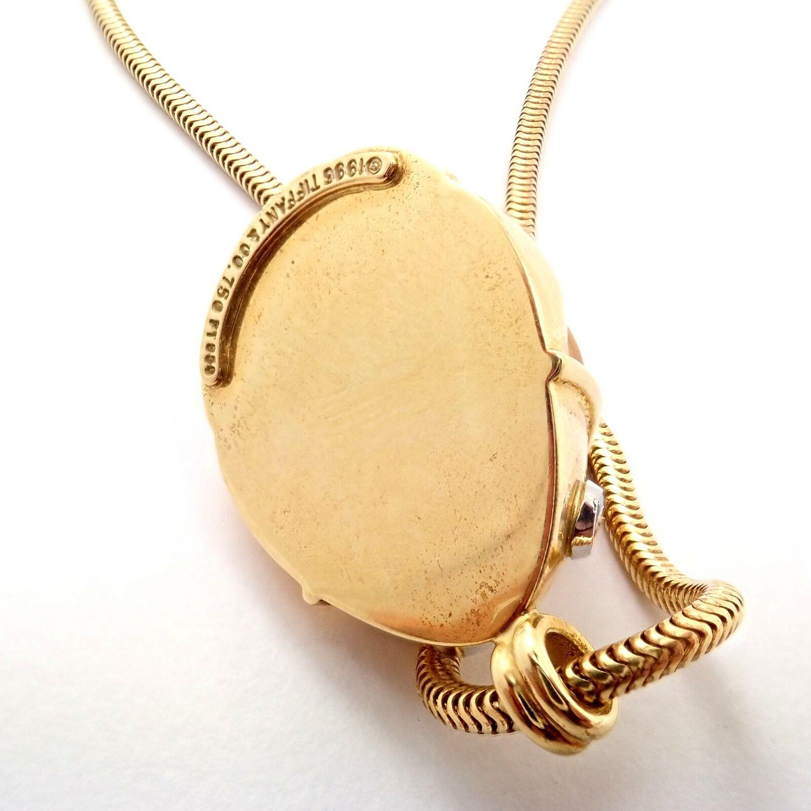 Tiffany & Co. Collier scarabée en platine, or jaune, citrine sculptée et diamants Pour femmes en vente