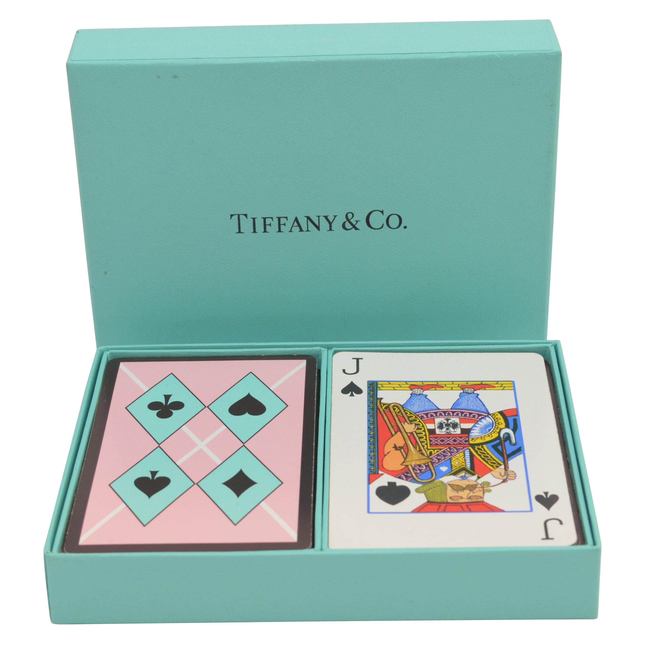 Tiffany and Co. Playing Cards Set with Harlequin Print at 1stDibs