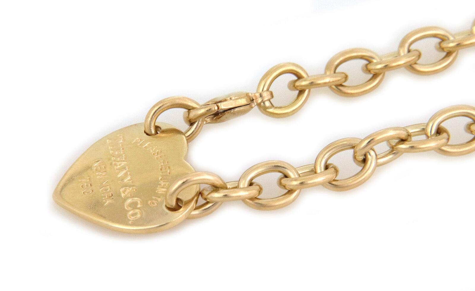 tiffany gold heart tag necklace