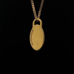 Tiffany & Co. "Please Return to Tiffany & Co." Pendant 18 Karat Yellow Gold