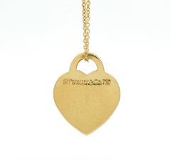 Tiffany & Co. Please Return to Tiffany Gold Pendant