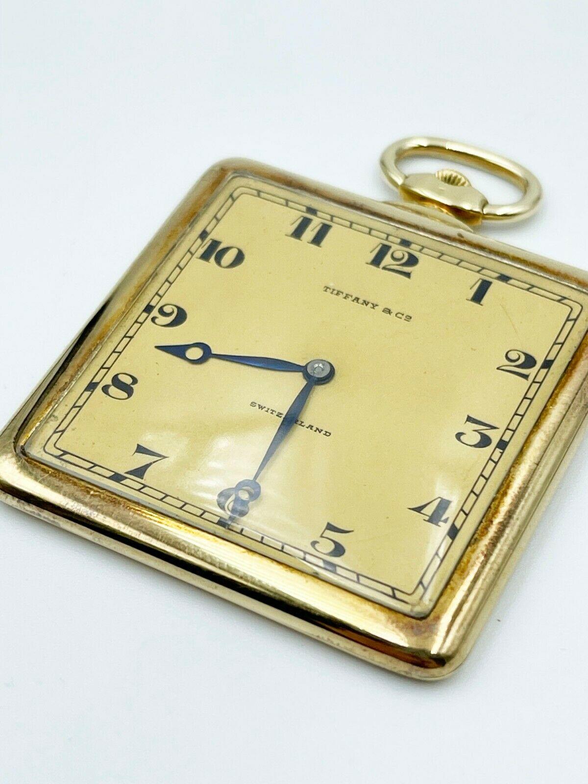 Tiffany & Co. Pocket Watch



Year:1920's

 

Case Material: 18K Yellow Gold

 

Dial: Champagne

 

Case Size: 40mm Square Case

 

Includes: 

-Elegant Presentation Box or Pouch 

-Certified Appraisal 

-1 Year Warranty