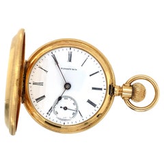 Tiffany & Co Pocket Watch 18K Yellow Gold Hunter Manual Hand Wind Up