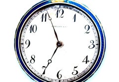 Tiffany & Co. Pocket Watch French By Verger 18 Jewel Antique Blue Guilloché Enam