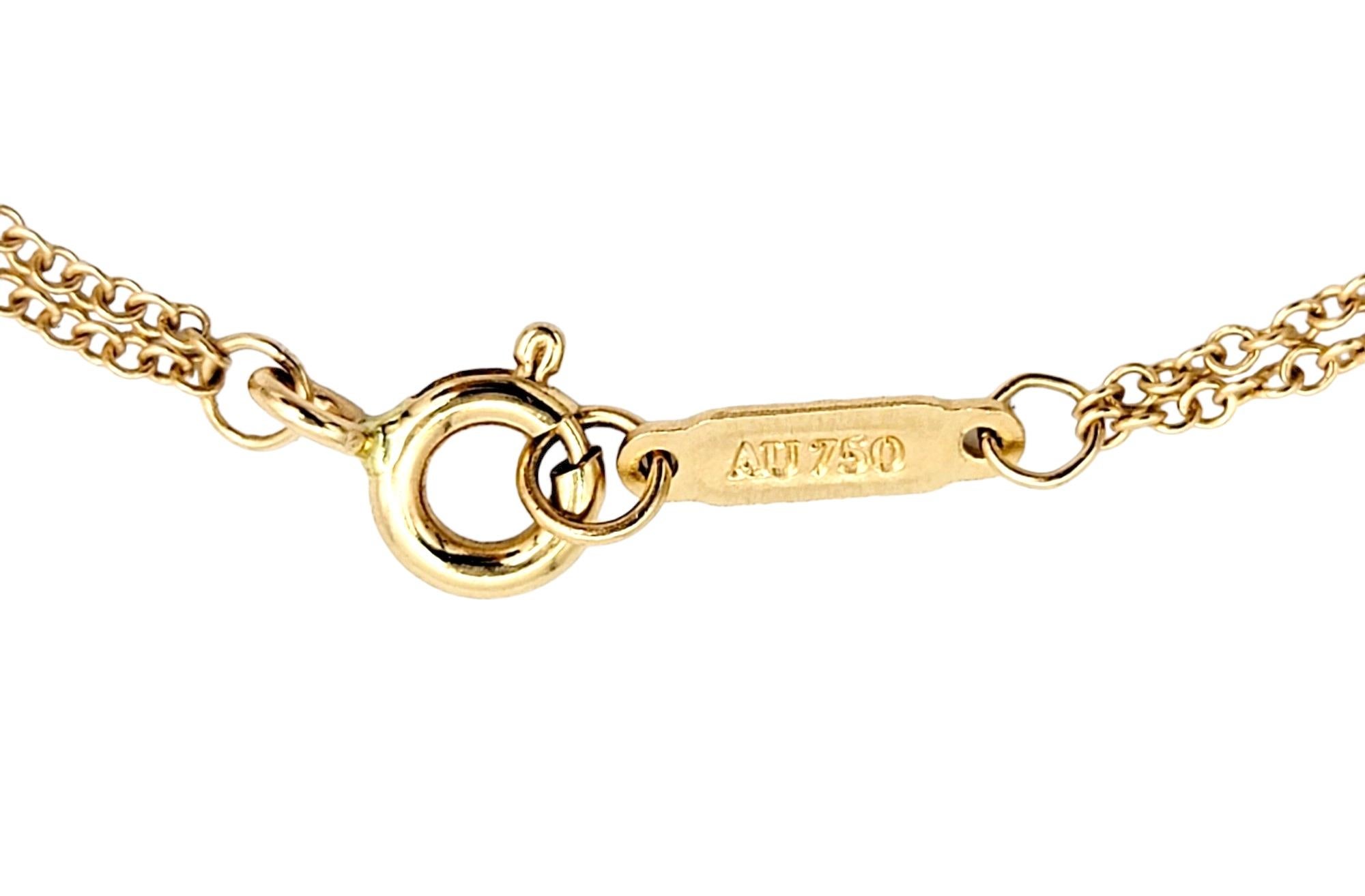 Tiffany & Co. Bracelet double chaîne Infinity en or rose 18 carats poli  Bon état - En vente à Scottsdale, AZ